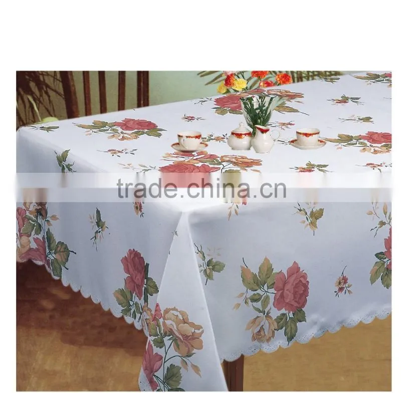 New Style Flower Fabric Painting Designs on Table Cloth