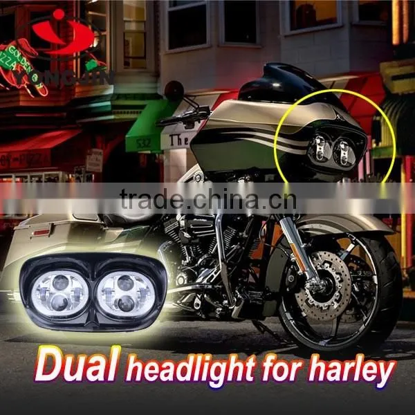 12v 24v 45w 90w 7" 5.3/4" black projector led headlamp daymaker headlamp led for harley davidson Road glide