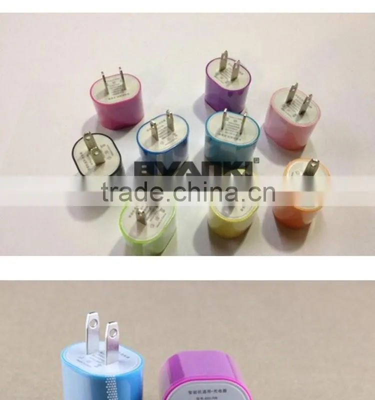 Ellipse round shape mini Micro usb wall charger / travel charger 5V 1A usb power adapter for iphone for S6 S7 note 5 note 6