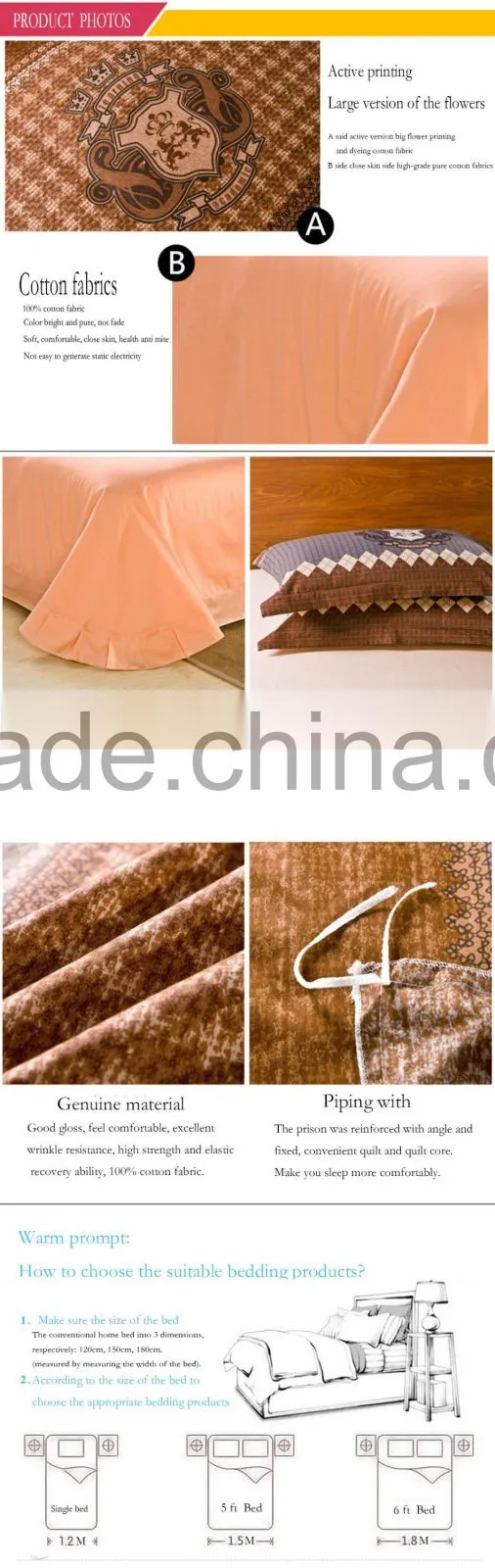Jacquard european style design for male 4 pcs bedding set