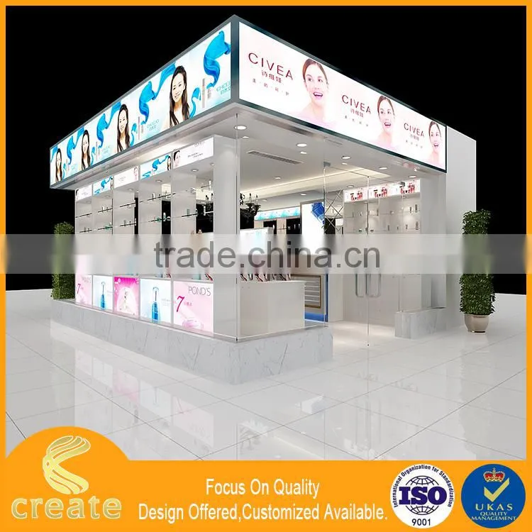 China factory cosmetic shop showcase display cabinet