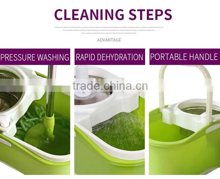 360 degree cyclonic spin mop with outfall and wheels