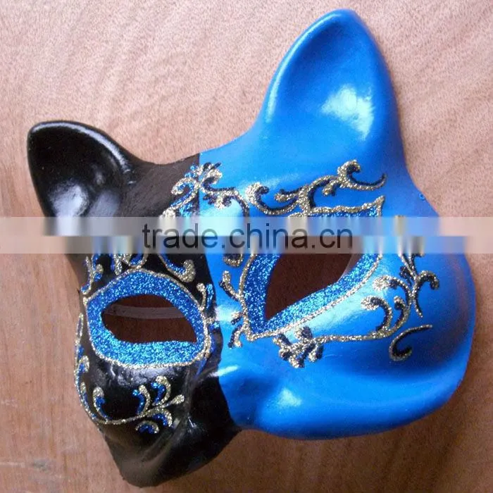 Half Blue Half Black Party Man Masks