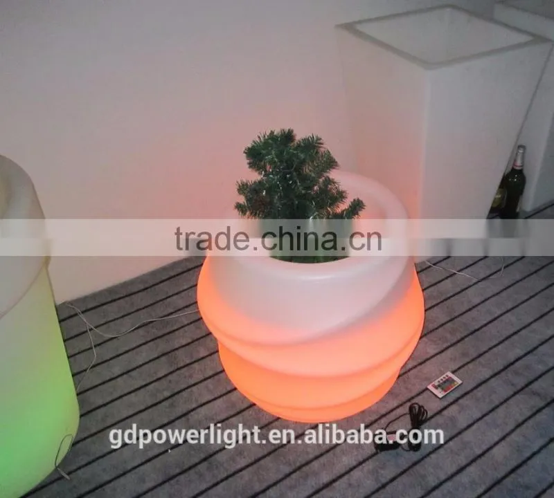 New PE plastic vases with solar led light YXF-5248S1