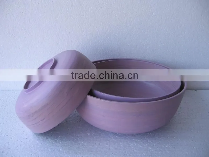 Salad spun bamboo bowl
