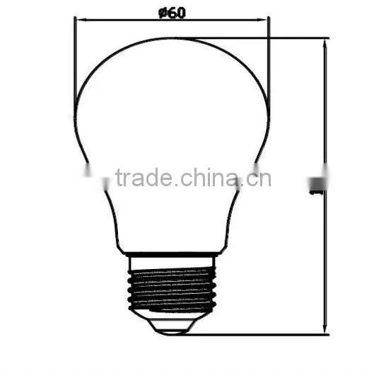 A60 LED Bulb light 6W led candle bulb