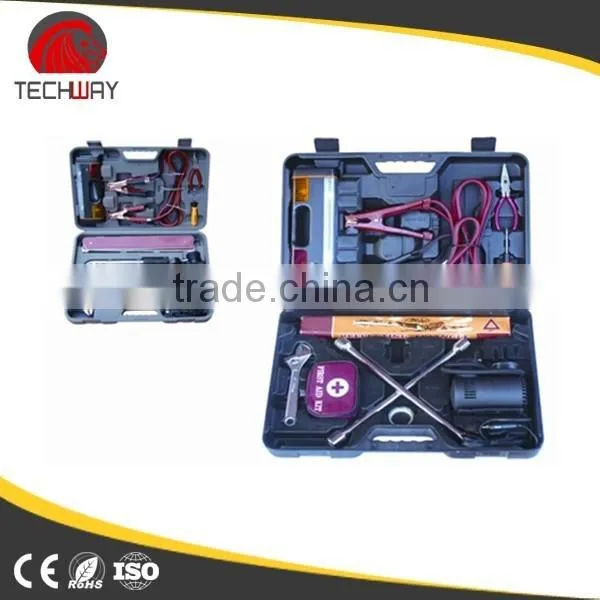 Car emergency safety kit with safety vest