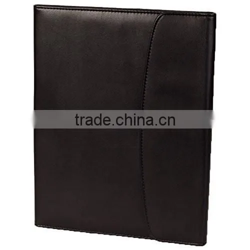 professional vinyl pu leather portfolio with snap closure