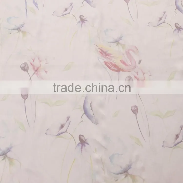 fashion design fabric printed by woven poplin cotton fabric for wedding dress