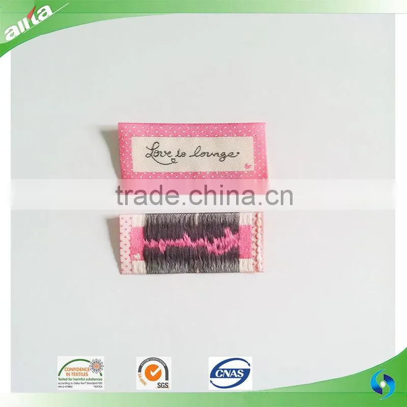 Direct factory custom woven cloth labels for dress
