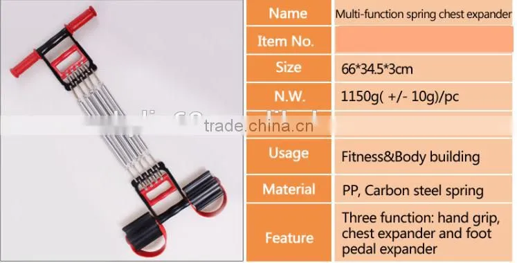 3 in 1 Multifunctional Chest Expander With 5 Springs
