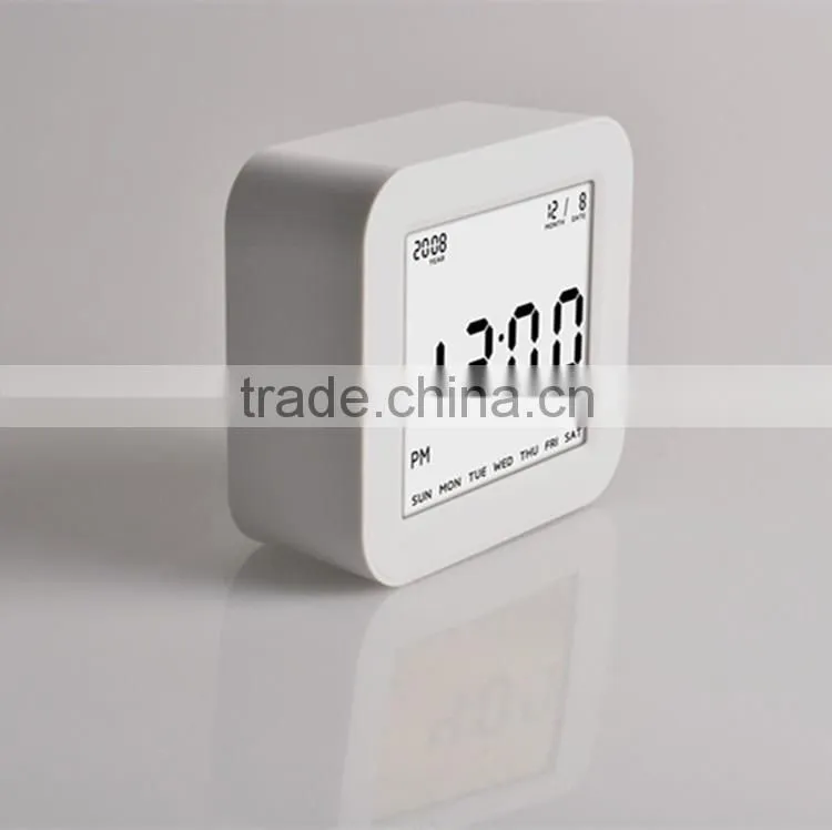 New Design Promotional Smart Digital Rotation Control Functions Auto ISO Night Light Bedside Electric Desk Calendar Clock