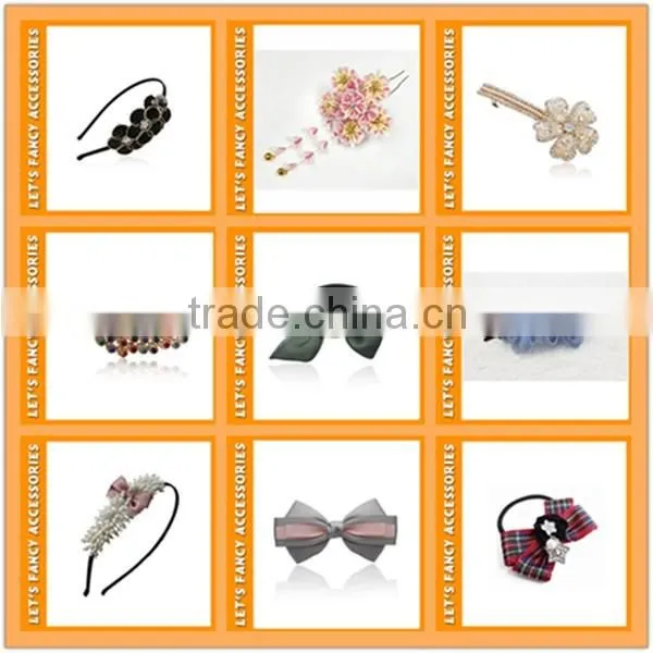 PGHD0316 2016 fashion hot selling multicolor flower ribbon bow hair clip for girls