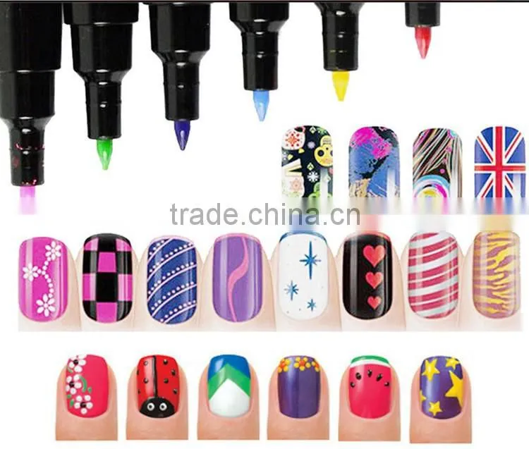 Hotsell nail art designs 16 Colors DIY Nail Use Nail Art Pen