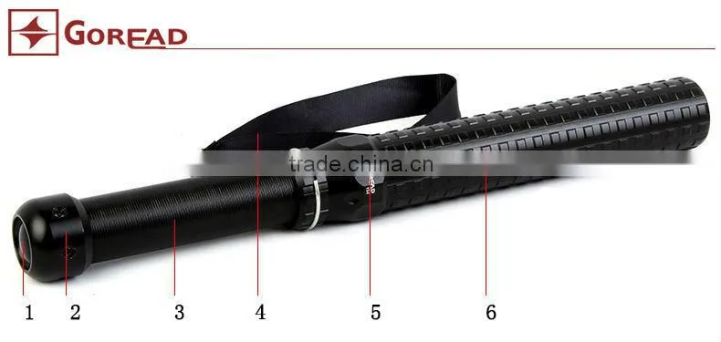 Goread Y34 metal flashlight workin light police torch LED flashlight 3W high bright police flashlight