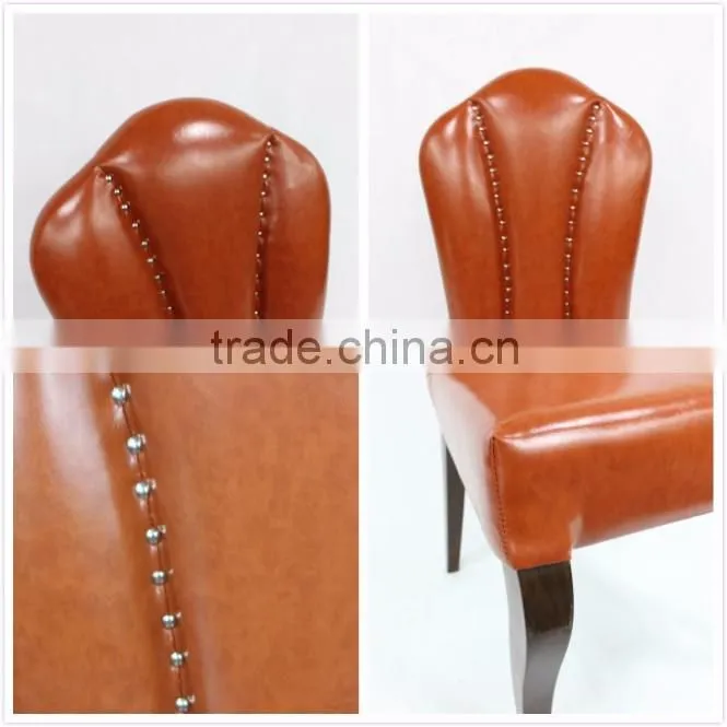 Luxury elegant leather armless single sofa chair