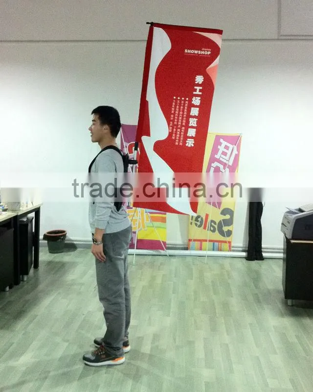 Economical Backpack Harness Knapsack Flag banner Advertising display exhibition Stand