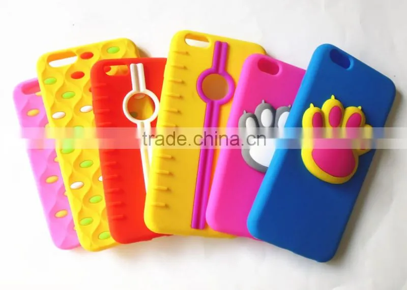 durable Silk print silicone mobilephone case
