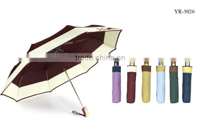 auto open close fiberglass mini windproof folding umbrella