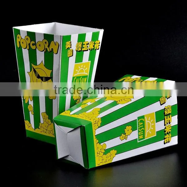 130oz paper popcorn bucket for movie theatre