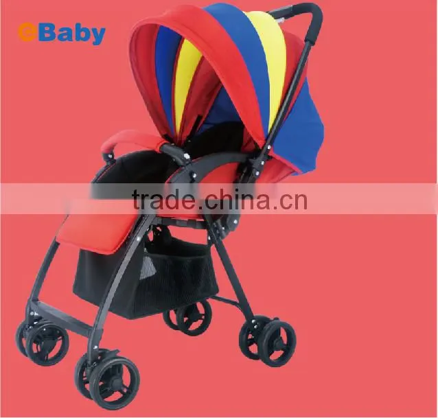 2016 new lightweight aluminum baby stroller, one hand folding stroller baby