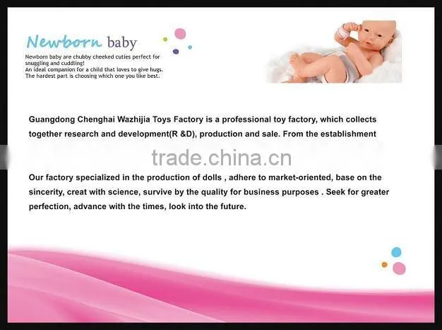 NEW 16inch diaper vinyl baby doll with feeding tools