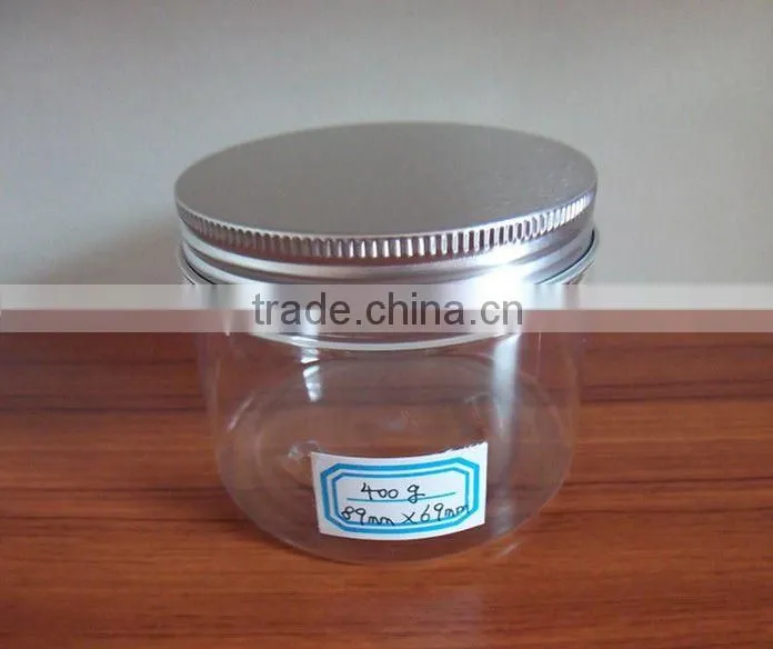 250g wide mouth PET food jar with aluminum screw cap