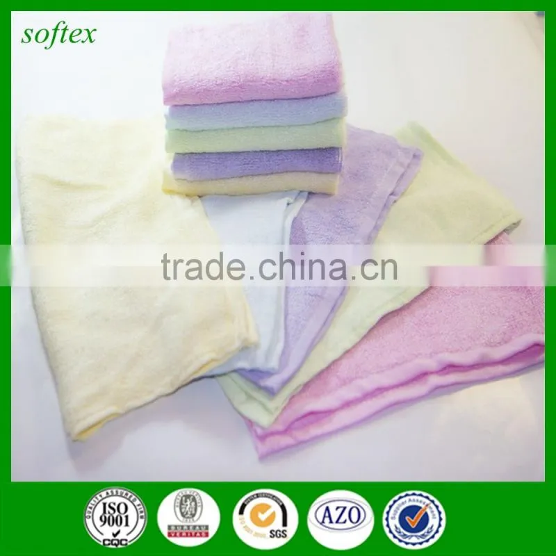 100% Bamboo Fiber Face Hand Square Handkercheif bamboo baby towel washcloth small towel