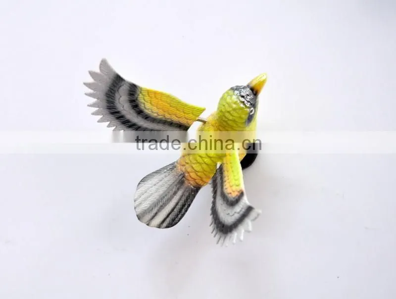 Pearl Powder 4 inch Plastic Art Bird Fridge Magnet, Bird Decoration, Wedding Door Gift