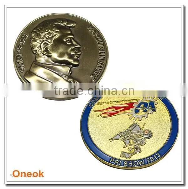 Cheap Enameled Antique Souvenir Metal Coin