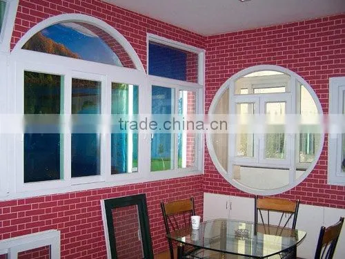 brown upvc casement window with fixes glass windows