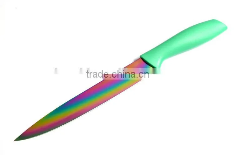 titanium apple peeler knife with colored handle
