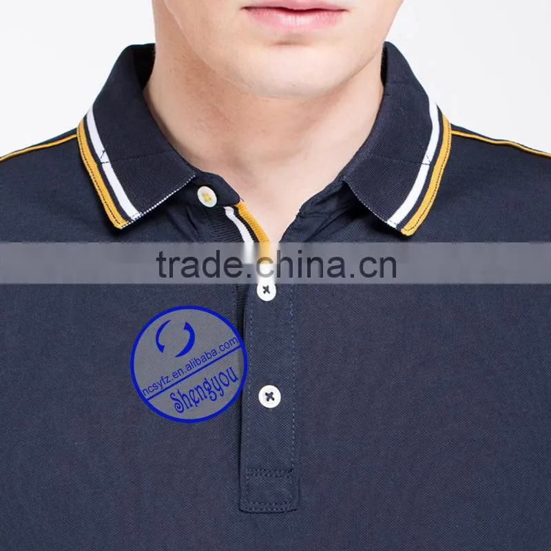 custom polo shirts with yellow ansd white collar and cuff