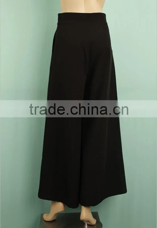 2016 Latest wide leg top brand pant pattern designs for lat lady plus size pant