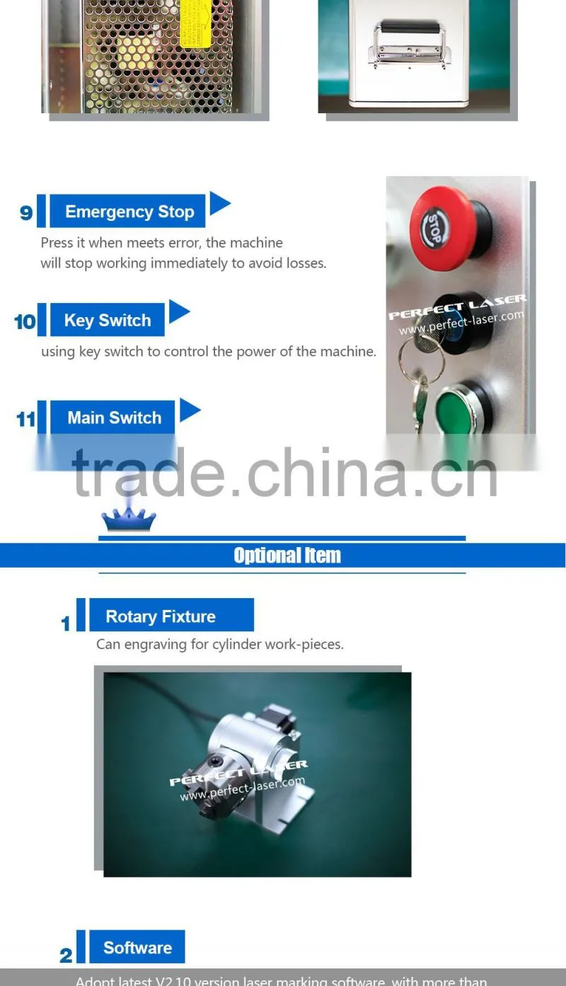 Skype: perfectlaser012 10W/20W/30W fiber color laser marking machine
