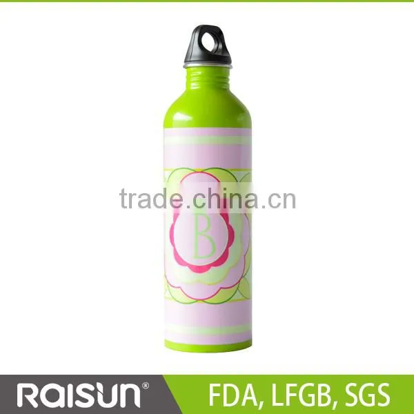Eco-friendly 18/8 wall stainless steel measuring sports bottle