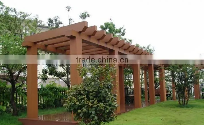 JFCG Weather Resisitent WPC Material Outdoor Pergola Outdoor Corridor