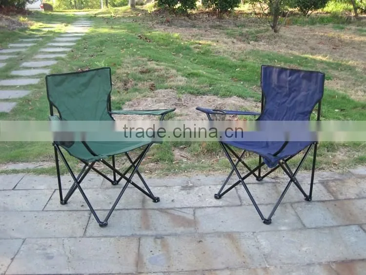 Portable folding 600 D PVC/PE Oxford Nylon Outdoor camping picnic beach foldable chair with carry bag on arm
