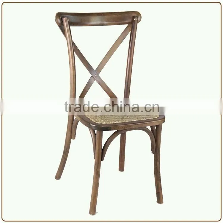 Pass En Beautiful Design Wooden Back Cross Chair