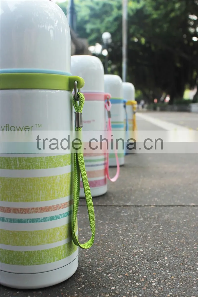 oem diller leakproof portable rainbow pinstripe stainless steel flask