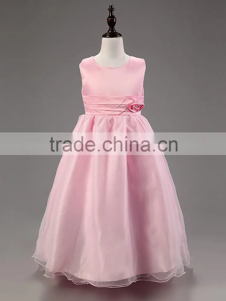 Fashion new designs handmade charming child evening dress noble girl maxi dress TR-WS07