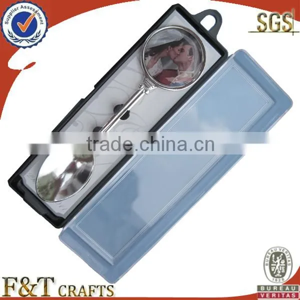 Custom plating nickle bank souvenir spoon for wholesales