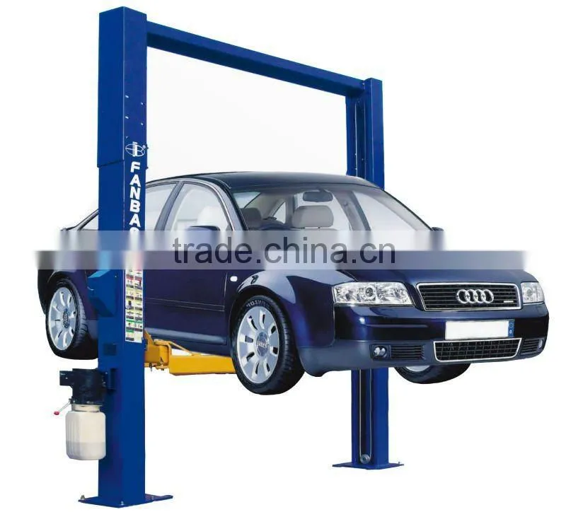 strong two post car lift with cylinder direct driving