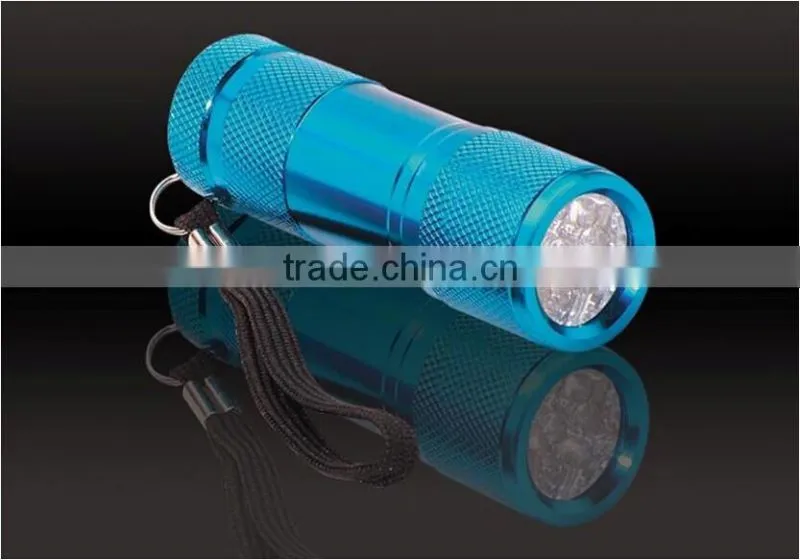 9 LED aluminum alloy flashlight