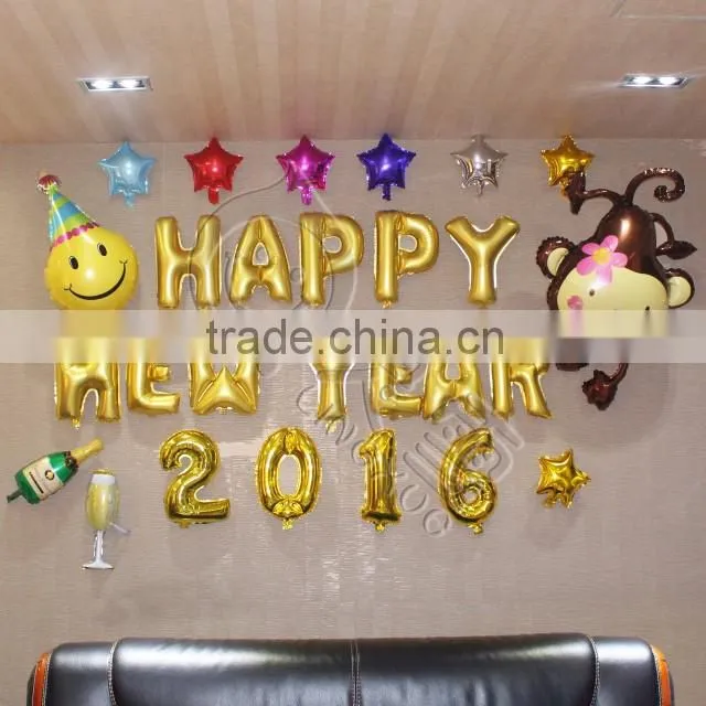 Gold and Silver Alphabet Balloons, Aluminium Foil Letter Balloons