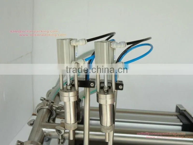full pneumatic liuqid packing machine with 2 heads