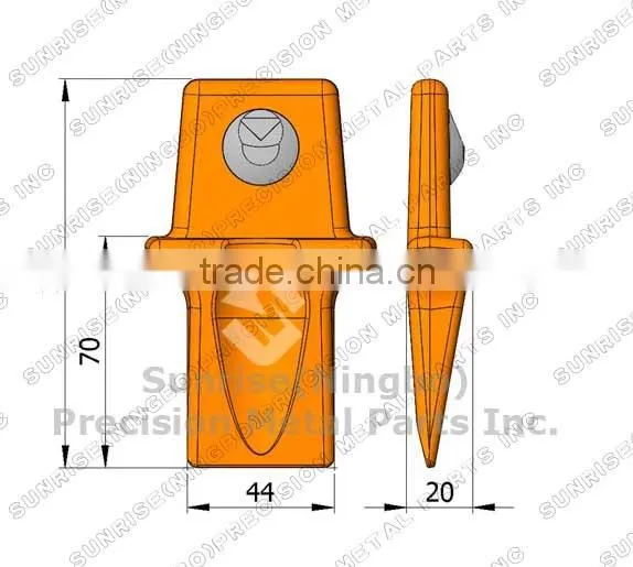 7 Auger replacement parts flat auger teeth replaceable Pengo attachment teeth