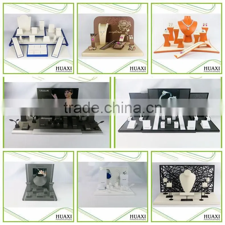Fashion Leather Plastic Pendant Jewelry Velvet Box With Led Light