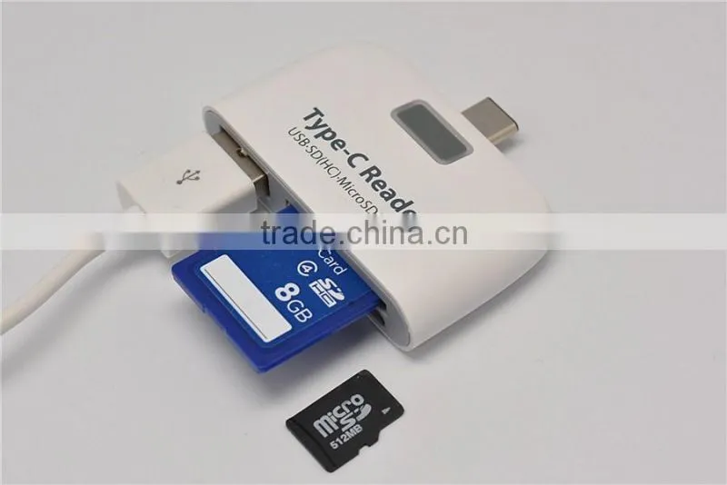 USB 3.1 Type C OTG USB TF SD MMC Micro USB Charging Card Reader COMBO HUB Adapter Support Phone and PC