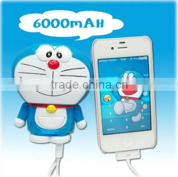 Factory Wholesales Cute Doraemon Power Bank Doraemon Mobile Charger